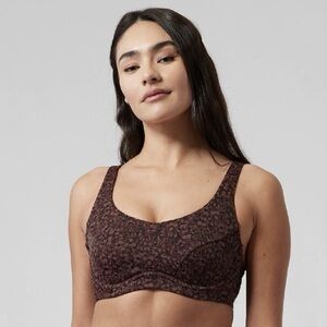 Athleta Bondi Bra Cup Bikini Top, Decadent Chocolate, Size 38B/C